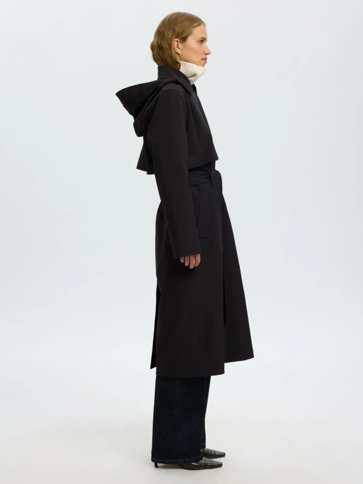 Selected Femme naisten trenssi Aline Tech, musta