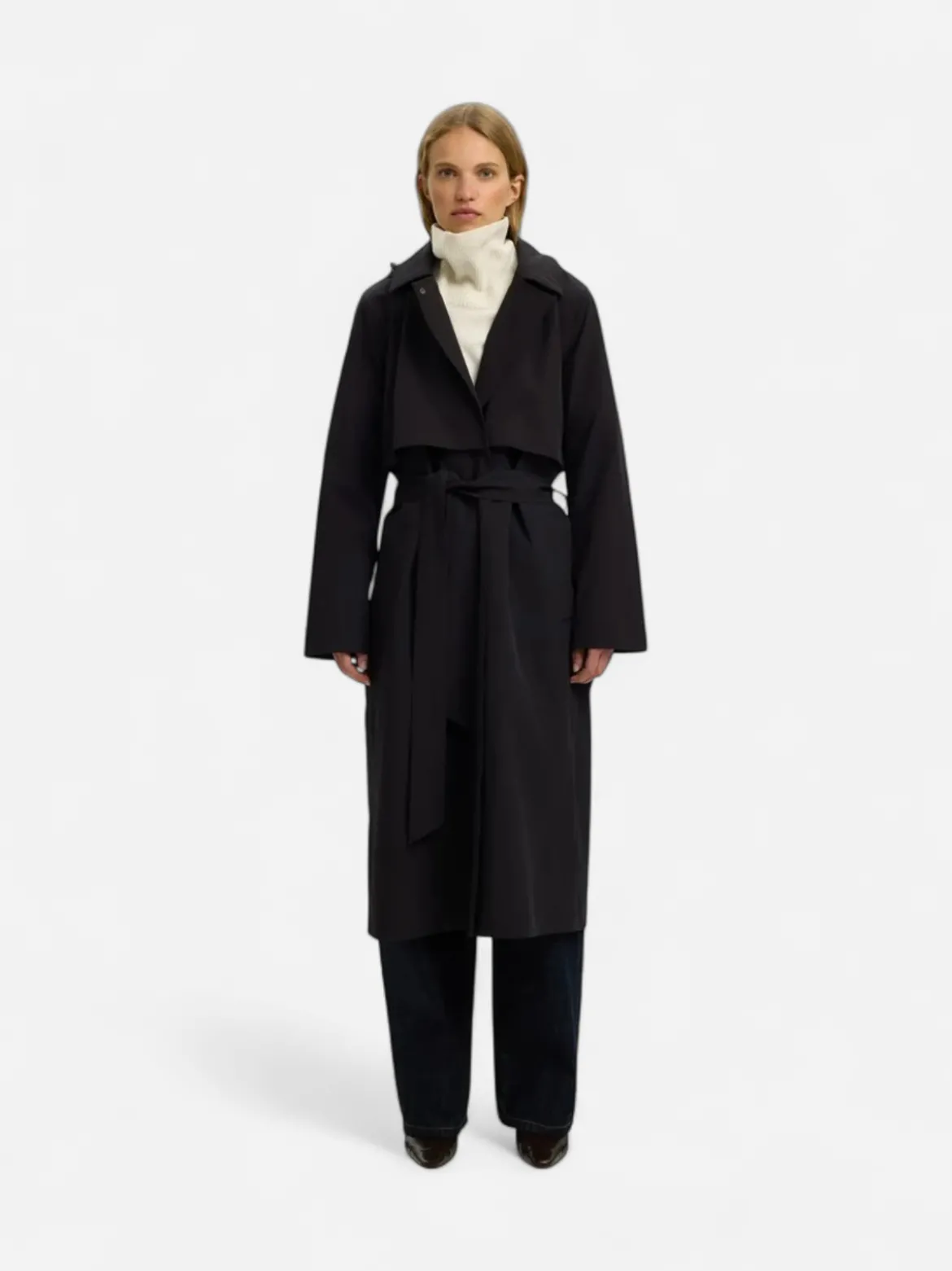 Selected Femme naisten trenssi Aline Tech, musta