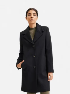 Selected Femme Naisten Villakangastakki, SLFNEW SASJA WOOL COAT NOOS Musta