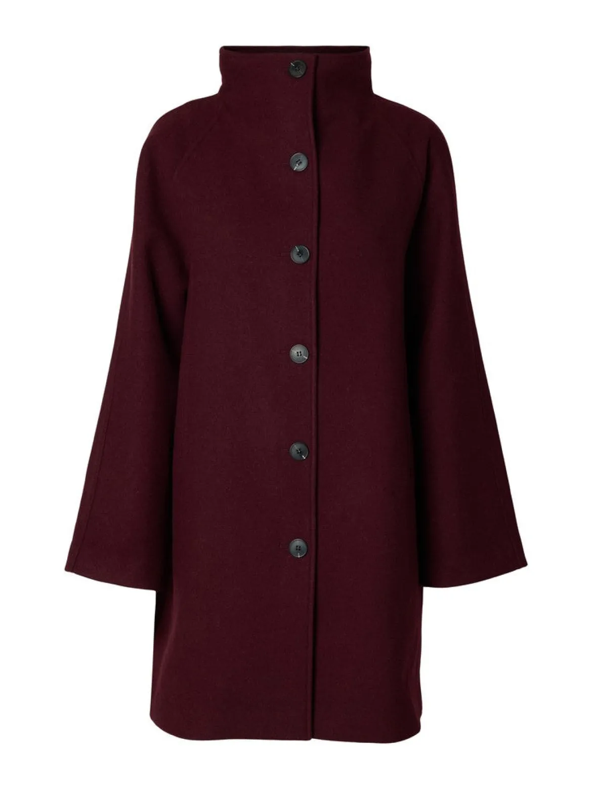 Selected Femme naisten Villakangastakki Zia-Vinni Wool Blend Coat, Tawny Port Melange