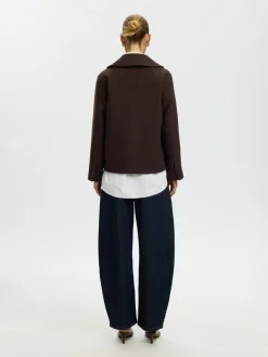 Selected Femme naisten villakangastakki Zia-Alma Wool Blend Jacket, Delicioso
