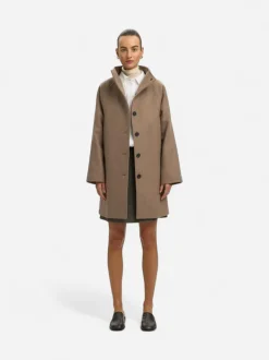 Selected Femme naisten villakangastakki Zia-Vinni Wool Blend Coat, Fallen Rock Melange