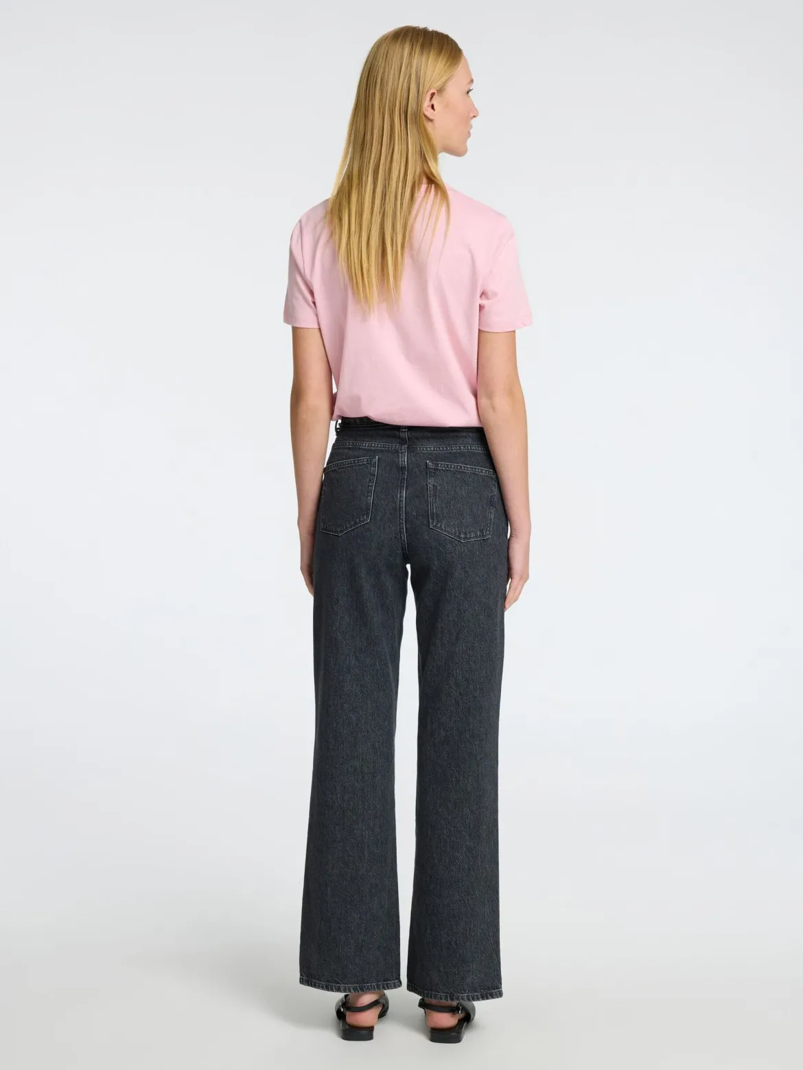 Selected Femme t-paita, SLFMYESSENTIAL SS O-NECK TEE Vaaleanpunainen