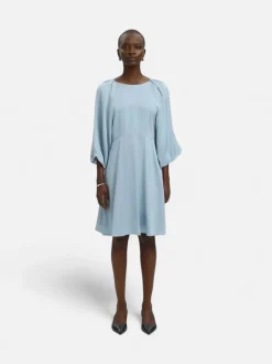 Selected Hemme naisten mekko SLFLaurina 3/4 Short Dress, Dusty Blue