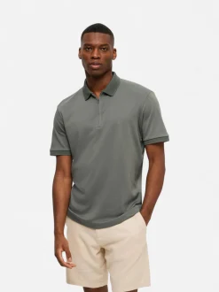 Selected Homme Fave Zip Polo Armeijanvihreä