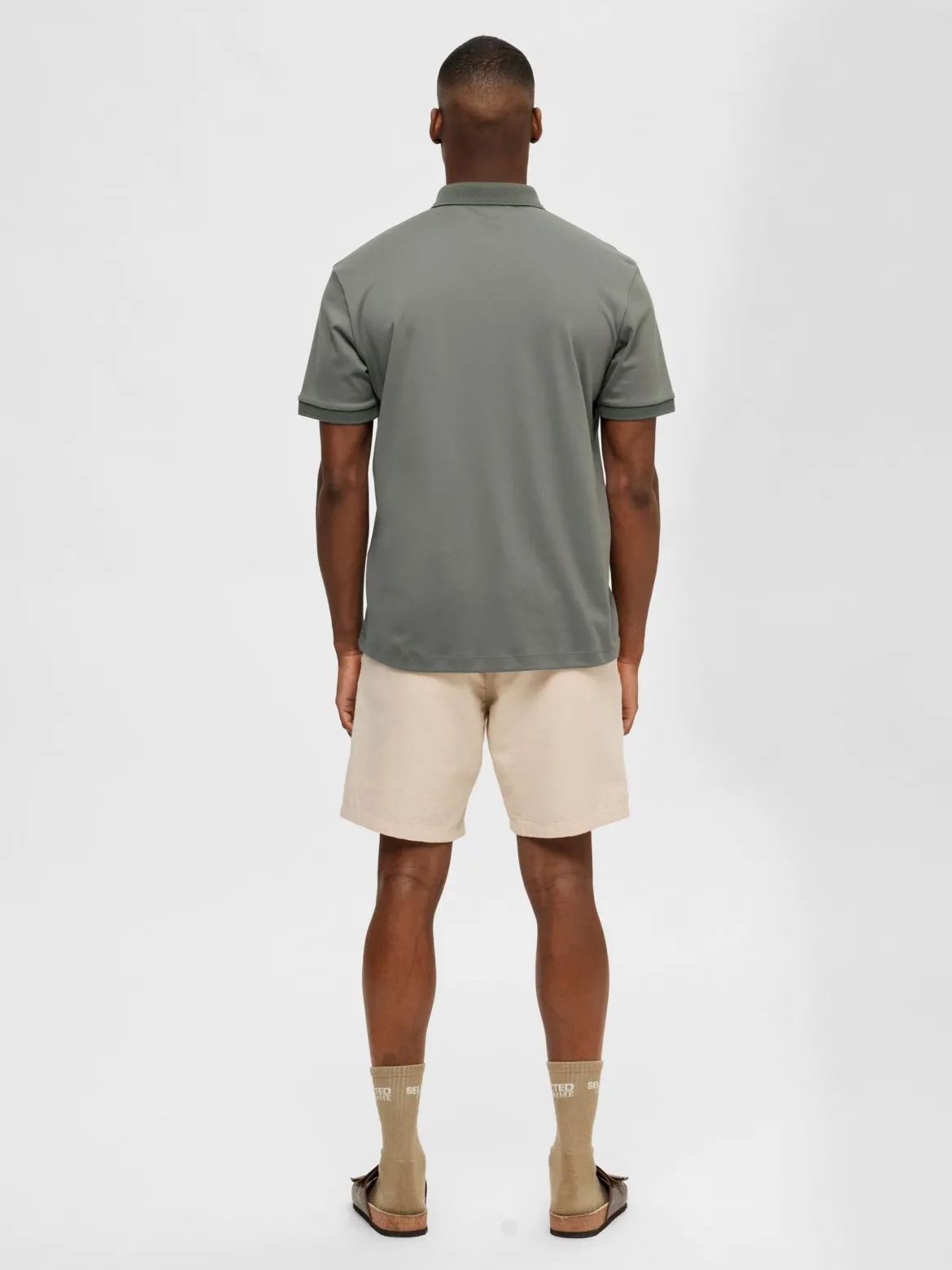 Selected Homme Fave Zip Polo Armeijanvihreä