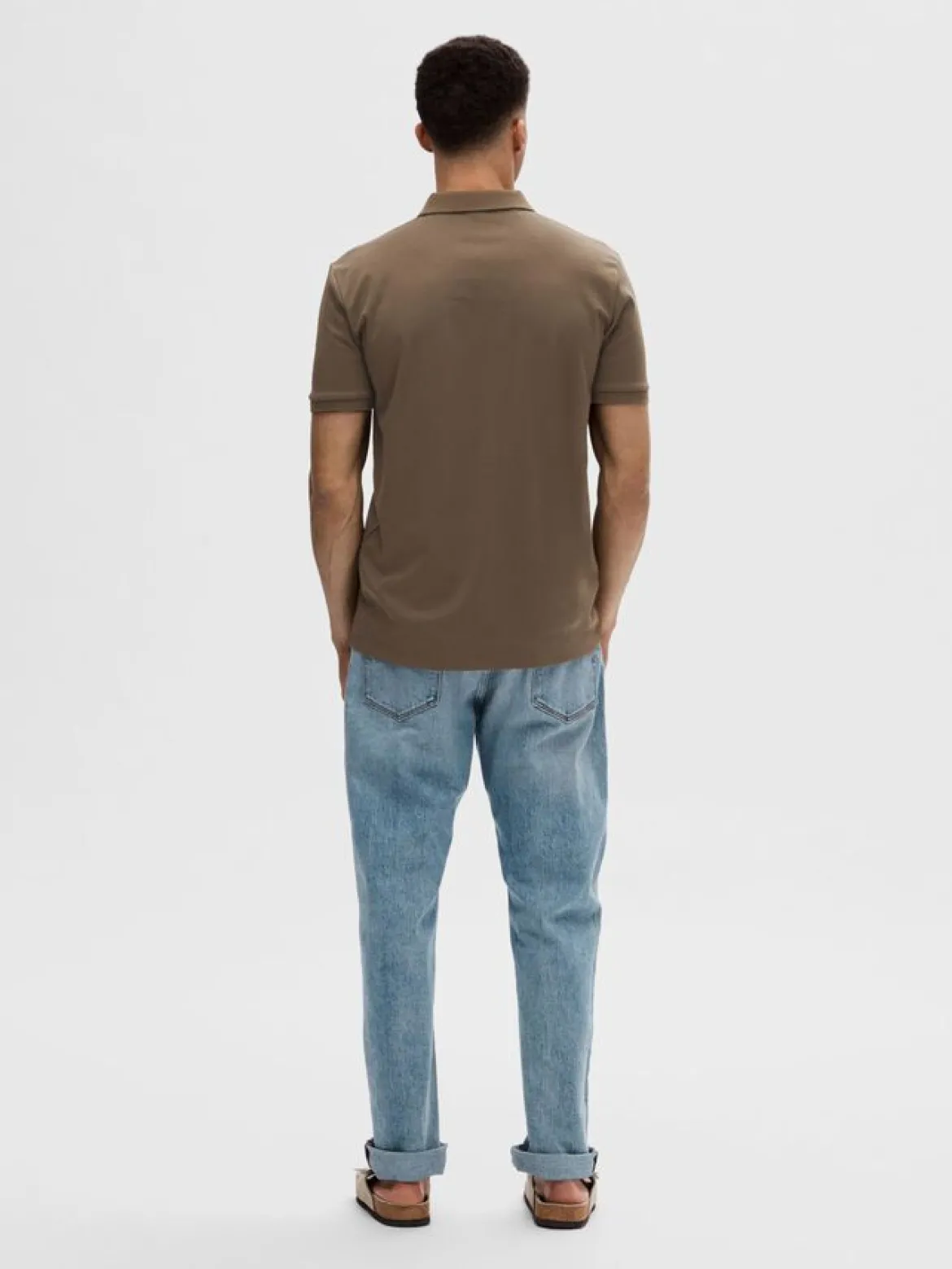 Selected Homme Fave Zip Polo Keskiruskea