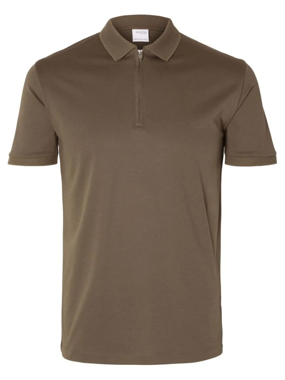 Selected Homme Fave Zip Polo Keskiruskea