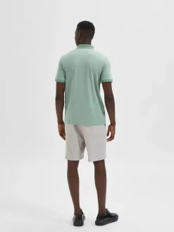 Selected Homme Fave Zip Polo Limenvihreä