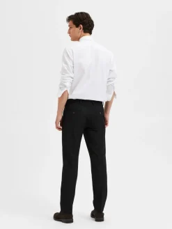 Selected Homme Miesten Housut, LIAM TRS FLEX NOS Black