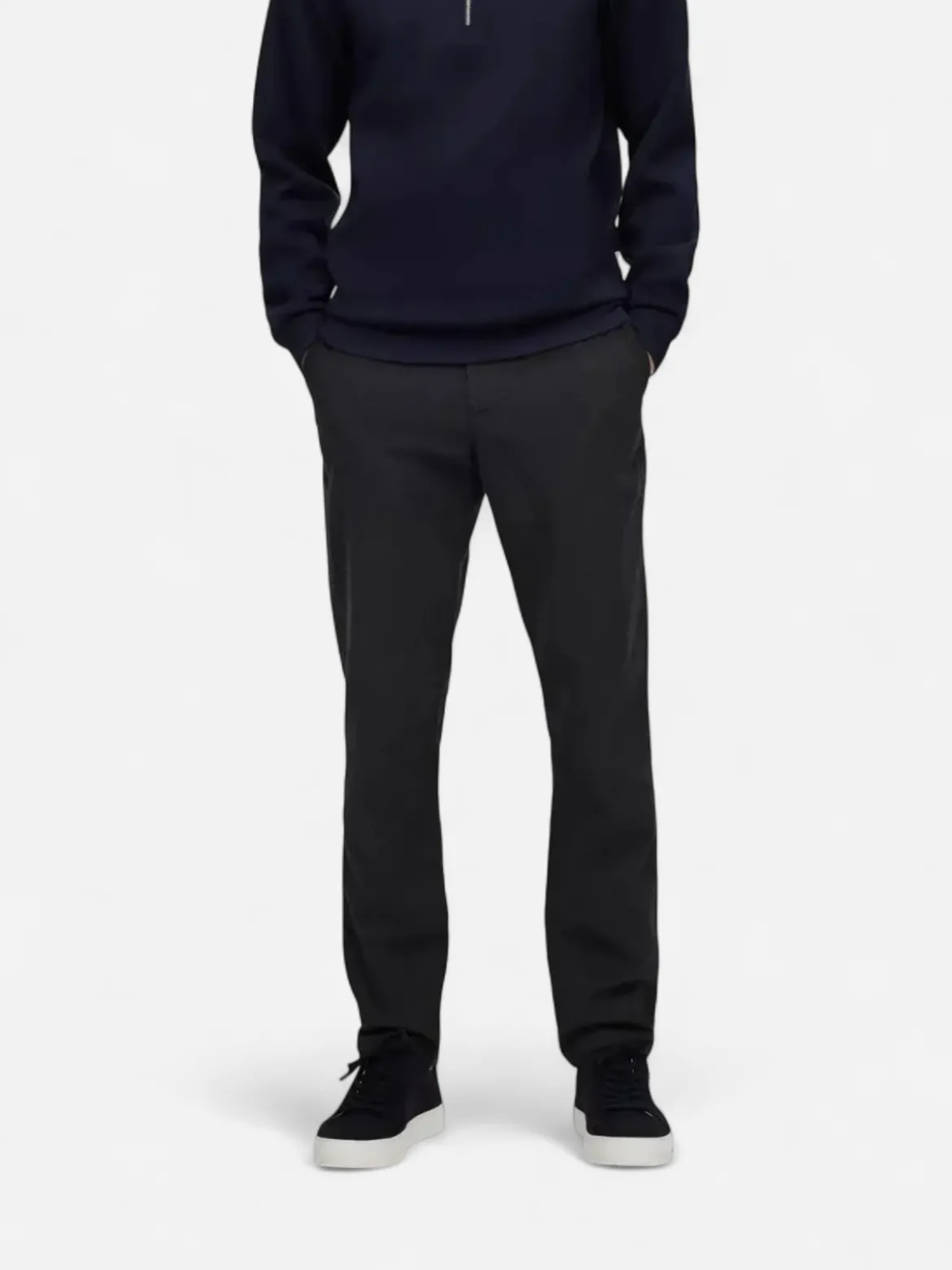 Selected housut, MILES BRUSHED PANTS Tummanharmaa