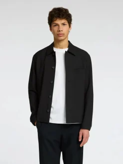 Selected miesten bleiseri, ROBERT OVERSHIRT Black