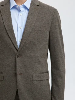 Selected miesten Bleiseri Slim Aitor Jersey Blazer, ruskea