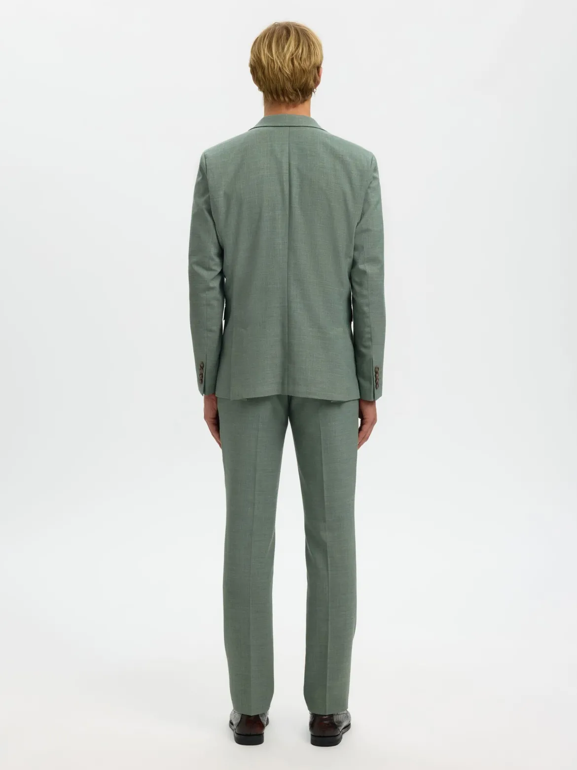 Selected miesten bleiseri SLHSlim-Oasis Linen Blz Noos, Light Green Melange