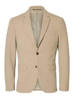 Selected miesten bleiseri SLIM-AITOR Jersey BLZ Flex, hiekka