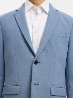 Selected Miesten Bleiseri Slim Aitor Jersey Blazer, vaaleansininen