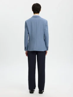Selected Miesten Bleiseri Slim Aitor Jersey Blazer, vaaleansininen
