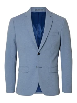 Selected Miesten Bleiseri Slim Aitor Jersey Blazer, vaaleansininen