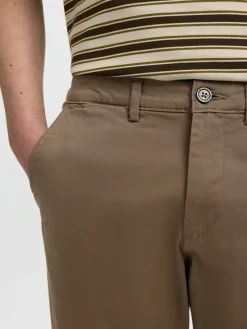 Selected miesten chinot New Miles Flex Chino, Chocolate Chip