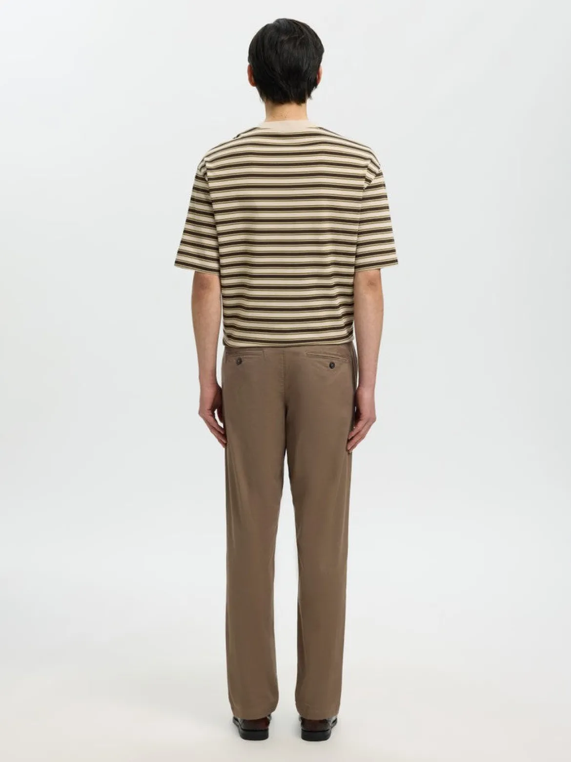 Selected miesten chinot New Miles Flex Chino, Chocolate Chip