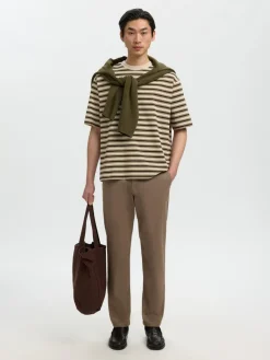 Selected miesten chinot New Miles Flex Chino, Chocolate Chip