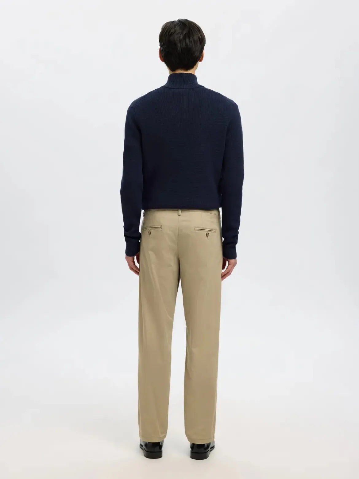 Selected miesten chinot SLM196-Straight New Miles Flex Pant Noos, Greige