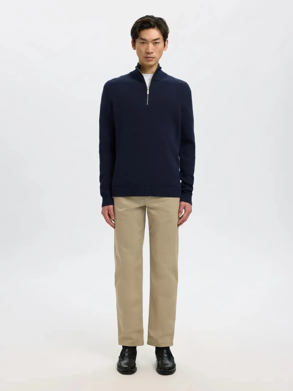 Selected miesten chinot SLM196-Straight New Miles Flex Pant Noos, Greige
