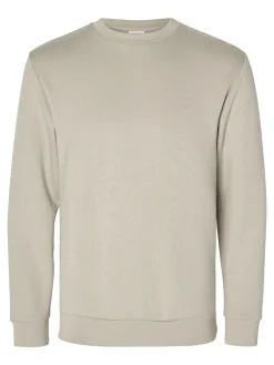 Selected miesten college, MANUEL SOFT CREW NECK Beige
