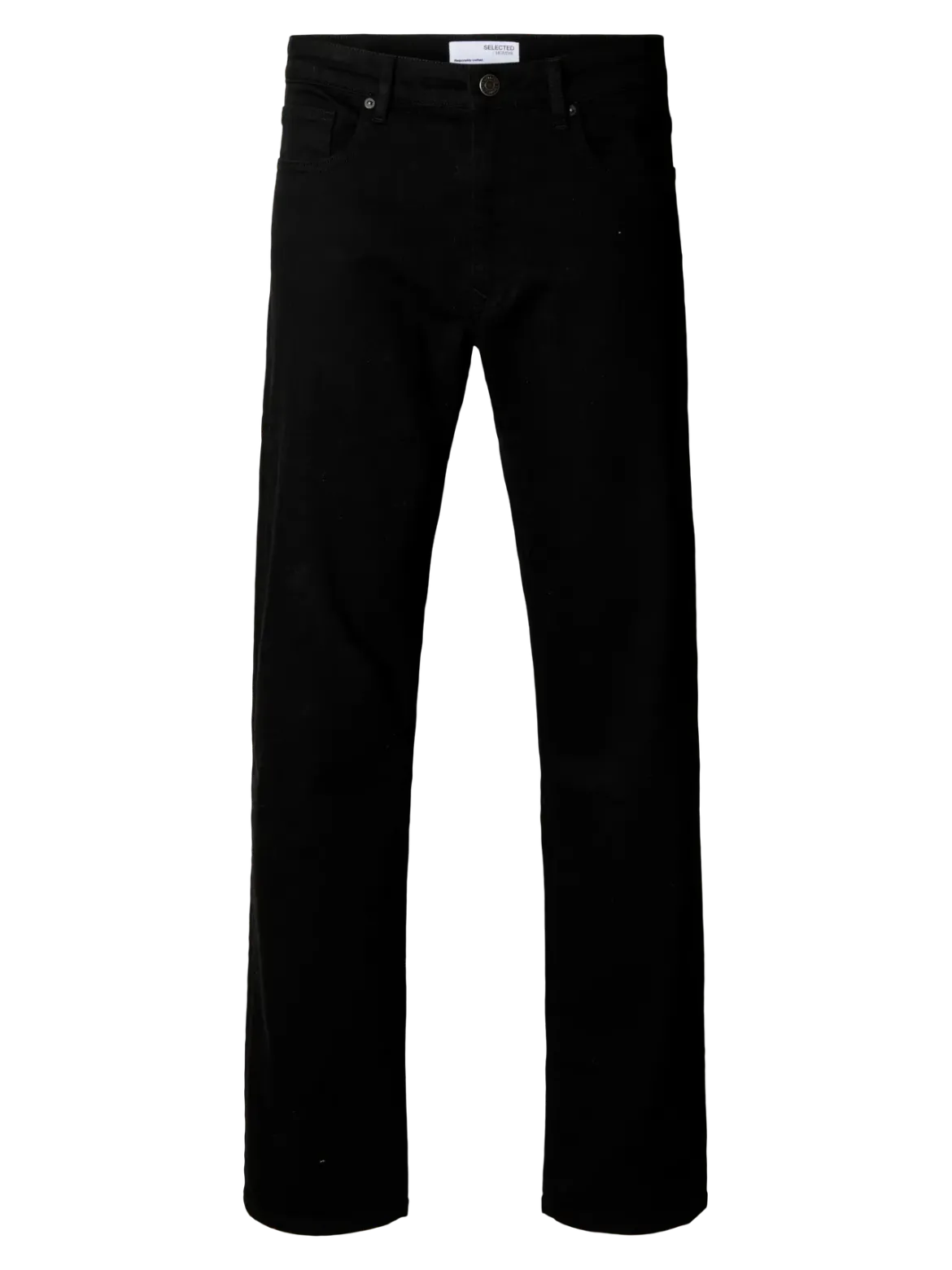 Selected Miesten Farkut, 196-Straight Ben Stay Black 600 Jeans Black Denim