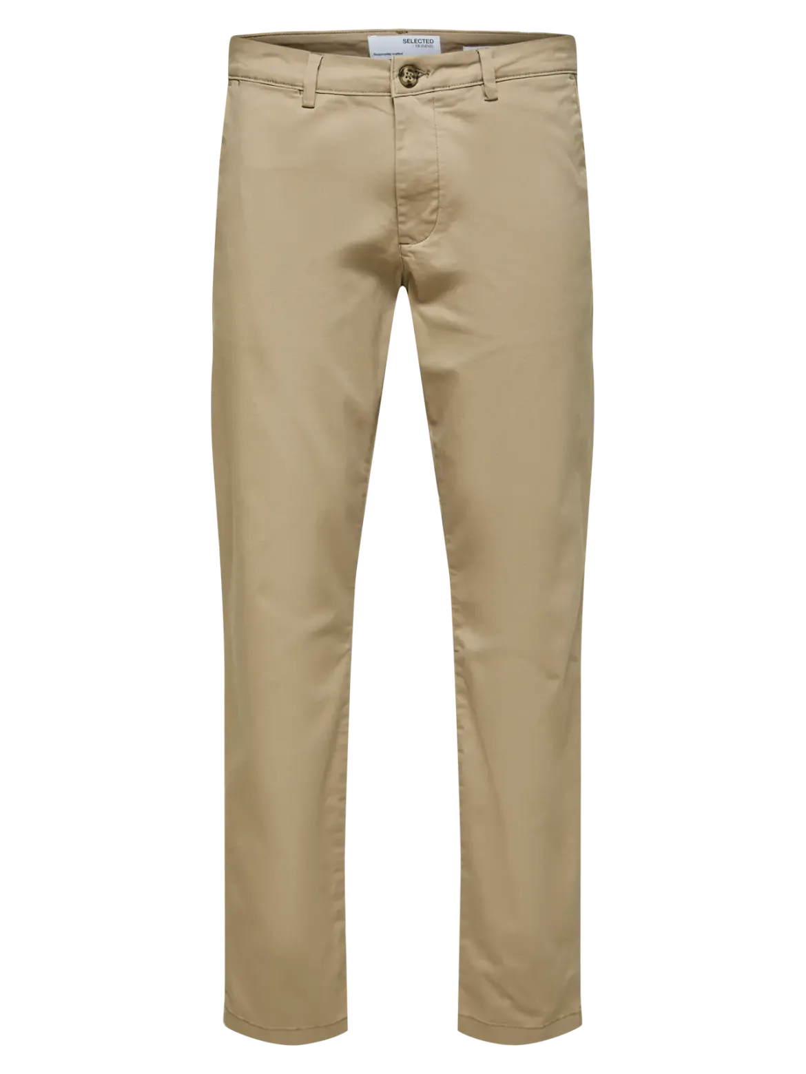 Selected miesten housut New Miles Flex Chino, greige