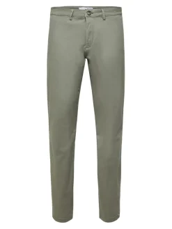 Selected, Miesten Housut, NEW MILES FLEX CHINO NOS Vihreä