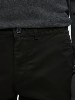 Selected miesten housut New Miles Flex Chino, musta