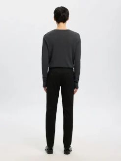 Selected miesten housut New Miles Flex Chino, musta