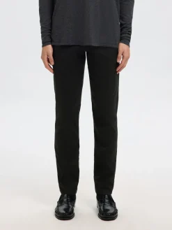 Selected miesten housut New Miles Flex Chino, musta