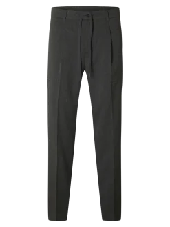 Selected miesten housut, REG TAPRED LEROY PLEAT Dark Grey Melange