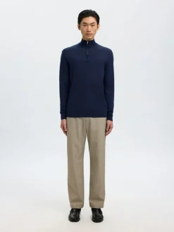 Selected miesten housut SLH196-Straight Robert String Pant, Sand