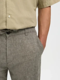 Selected miesten housut SLH172-SLIMTAPE Brody Linen Pant, Delicioso