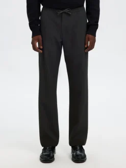 Selected miesten housut SLH196-Straight Robert String Pant, musta