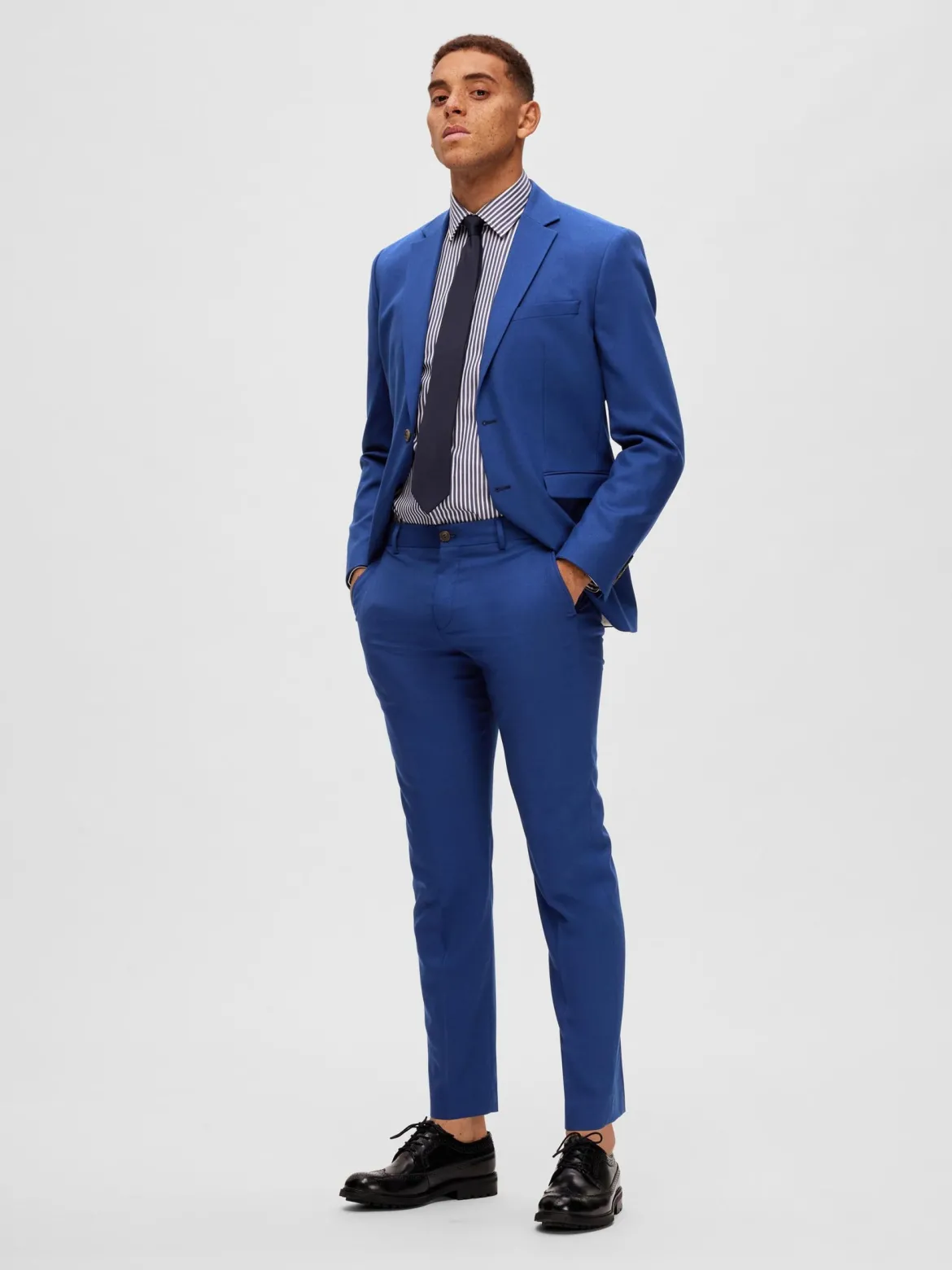 Selected miesten housut SLHSLIM-NEIL TRS, sininen