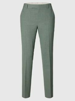 Selected miesten housut SLHSLIM-OASIS Linen, Light Green Melange