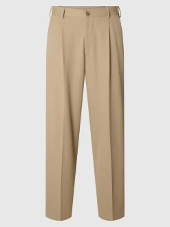 Selected miesten housut SLM220-LOOSE Finn Flex Pants, greige