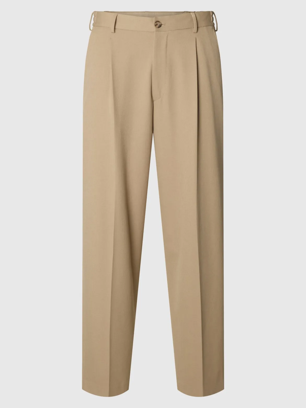 Selected miesten housut SLM220-LOOSE Finn Flex Pants, greige