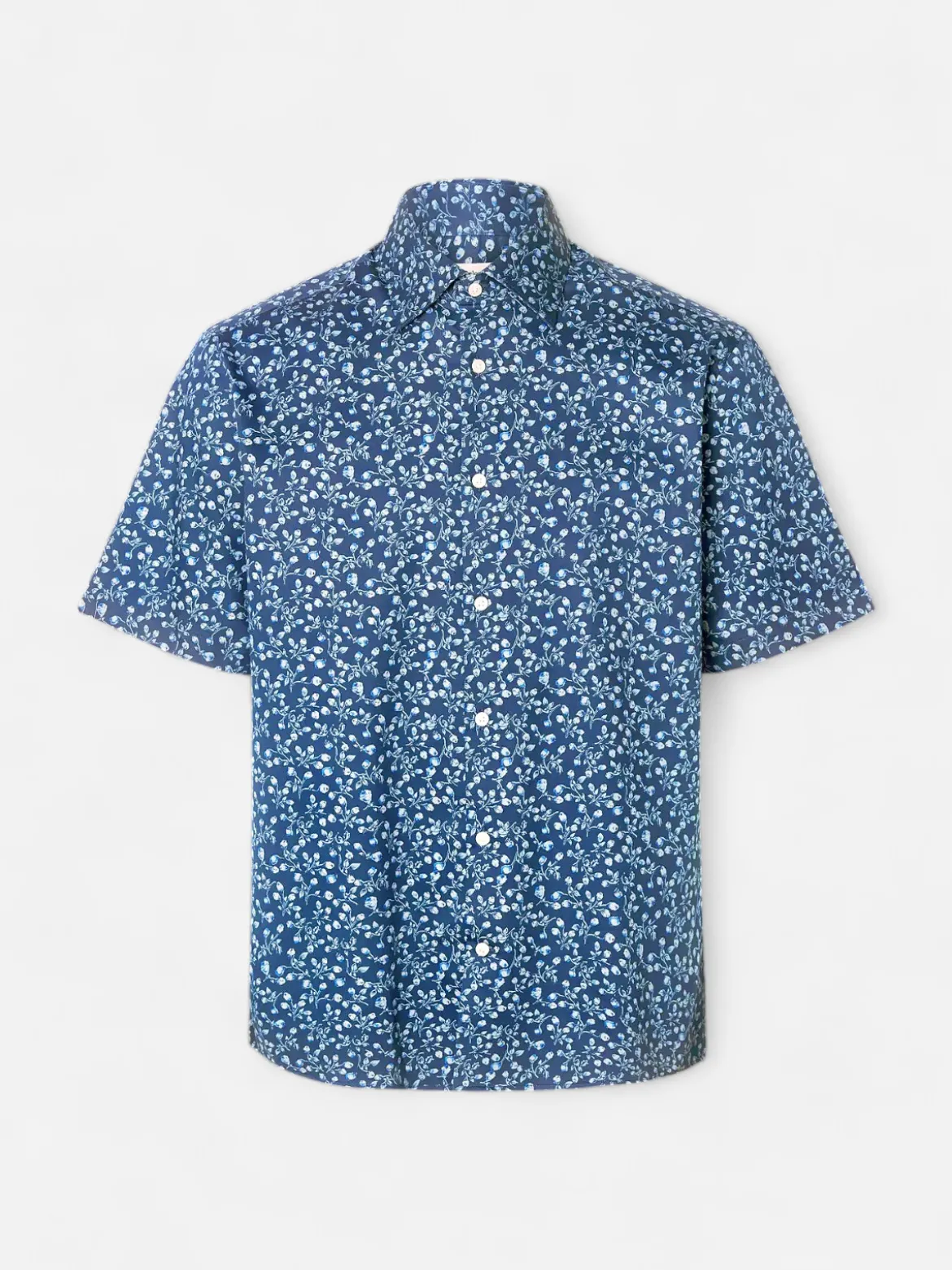 Selected miesten kauluspaita K Slhregperformance Aop Ss Shirt, Sky Captain Blue Floral