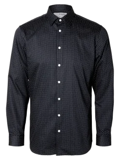 Selected Miesten Kauluspaita, SLIM PERFORMANCE SHIRT Sky Captain White
