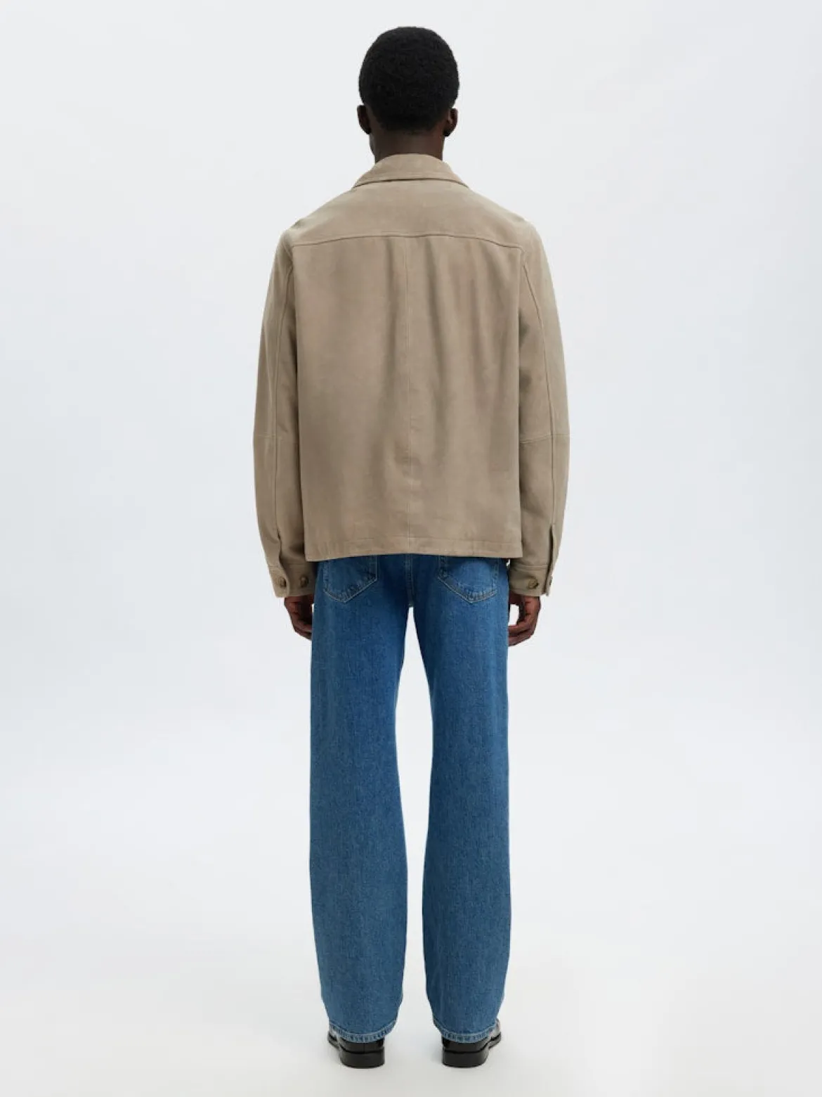 Selected miesten nahkatakki SLHTHOM SUEDE OVERSHIRT NOOS, Desert Taupe