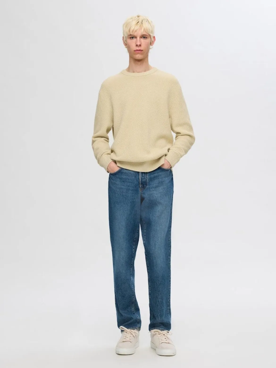 Selected miesten neule K Henny, Putty