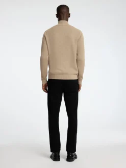 Selected Miesten Neulepusero DANE LS KNIT STRUCTURE HALF ZIP, Kelp