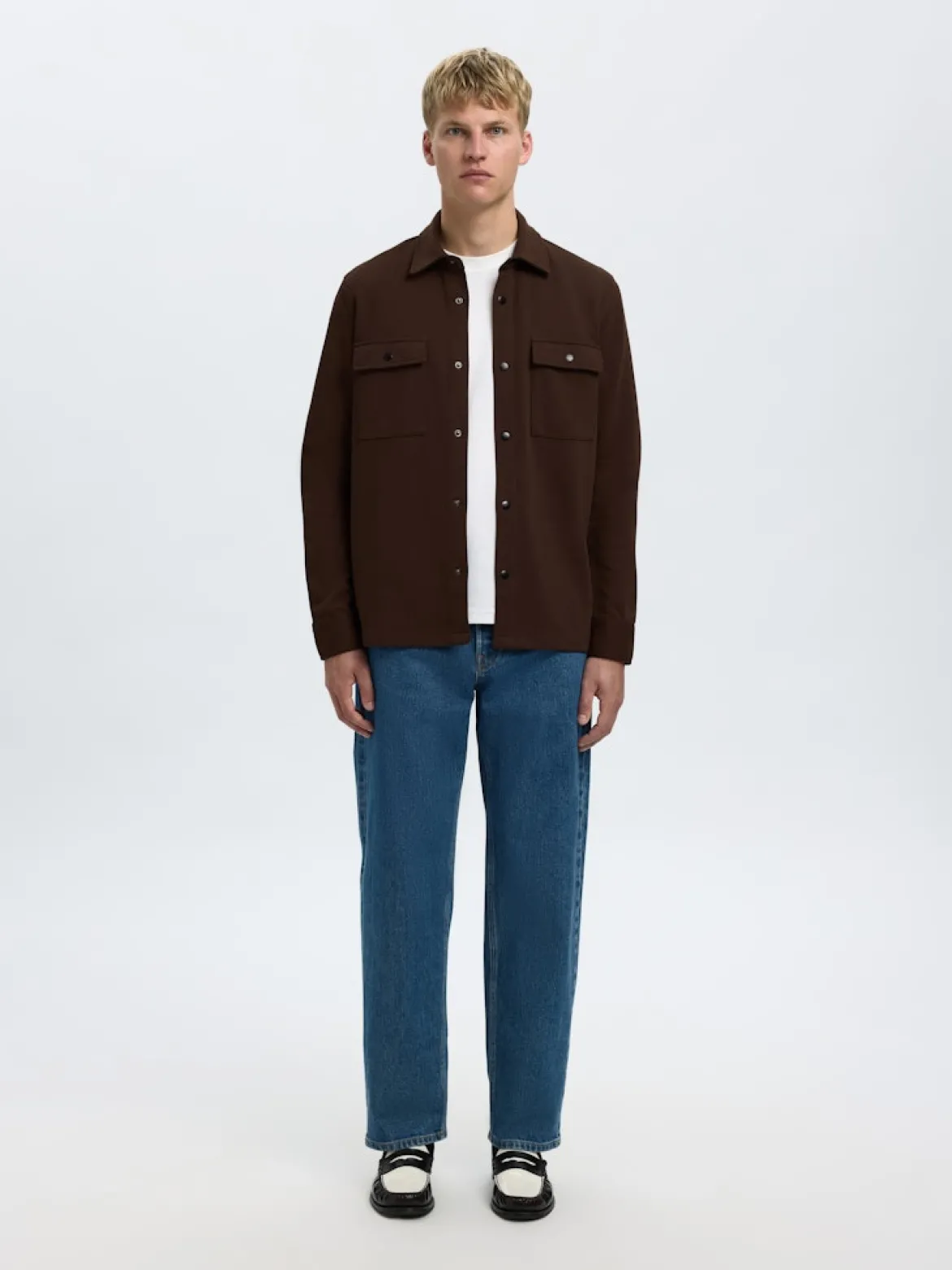 Selected Miesten Paitatakki Jackie Sweat Jacket, Demitasse