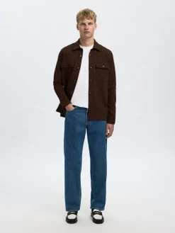 Selected Miesten Paitatakki Jackie Sweat Jacket, Demitasse
