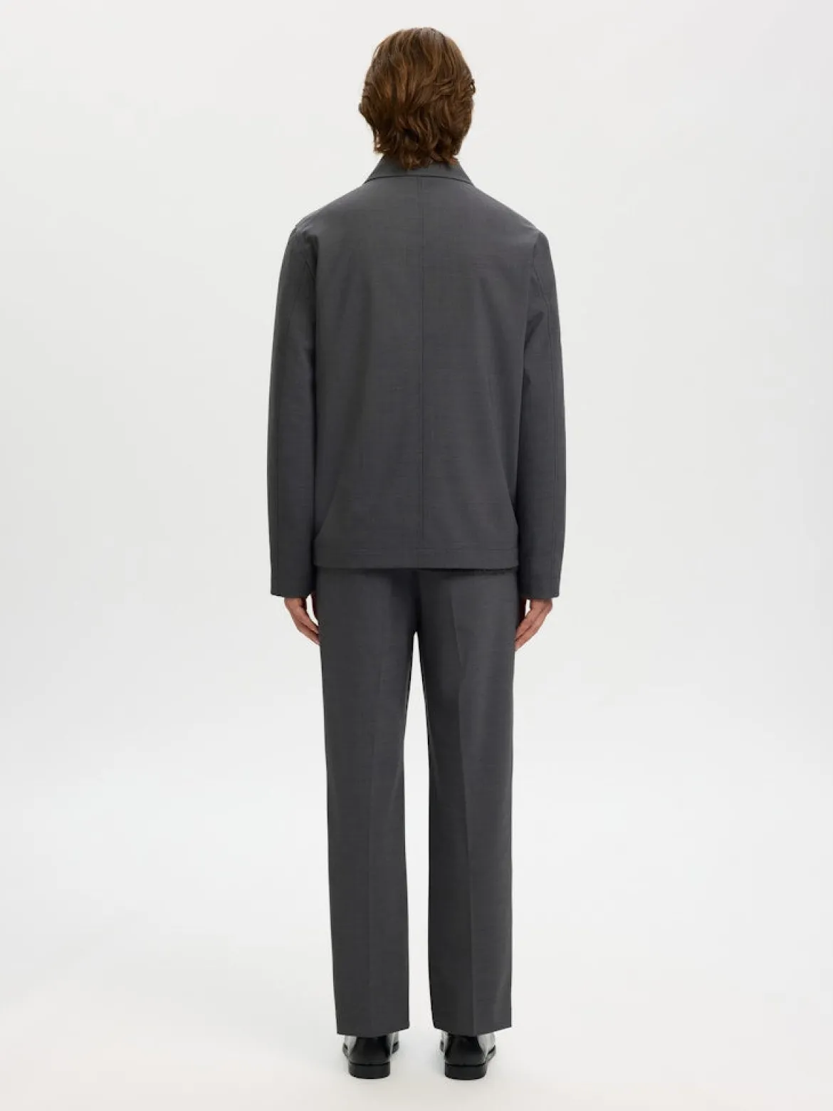 Selected miesten paitatakki SLHRELAX-MAGS HYBRID OVERSHIRT BLAZER EX, Asphalt